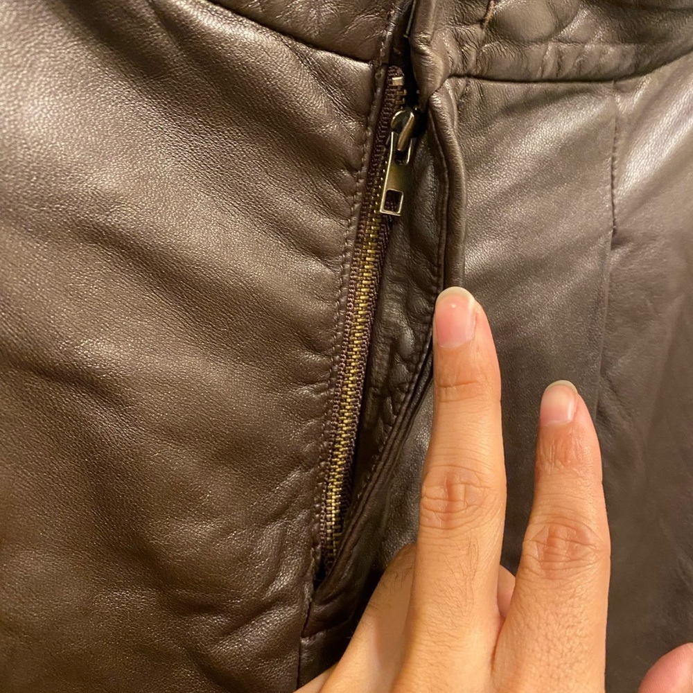 Vince 100% lamb leather cropped flare pant 4 - Picture 5 of 9